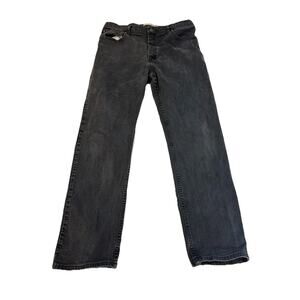 Wrangler Regular Fit Jeans Mens 36x32 (actual 36x30) Black Denim Straight Leg